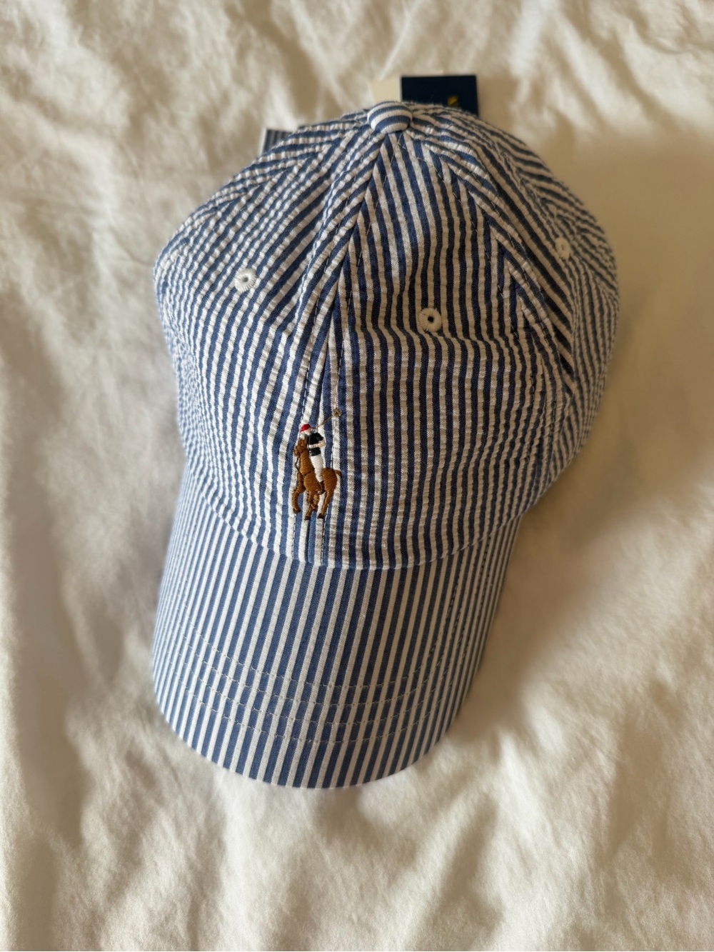Ralph Lauren Blue & White Striped Polo Cap
